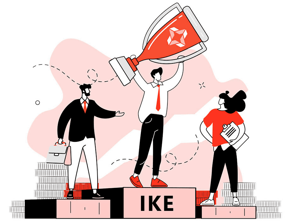 Logotyp nagrody IKE na piątkę