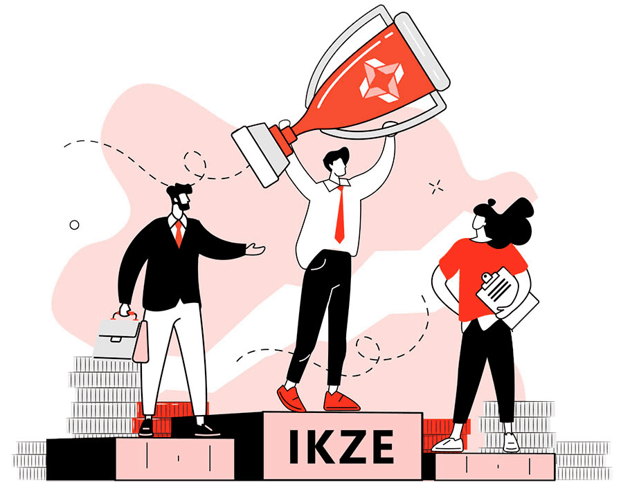 Logotyp nagrody IKE na piątkę